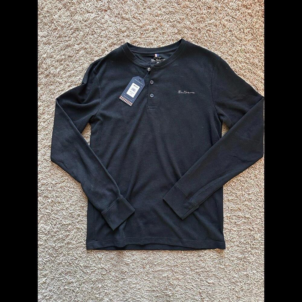 BEN SHERMAN BLACK LONG SLEEVE LOUNGEWEAR TOP SIZE MEDIUM